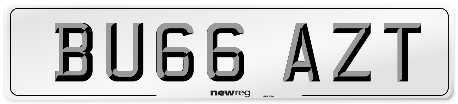 BU66 AZT Number Plate from New Reg
